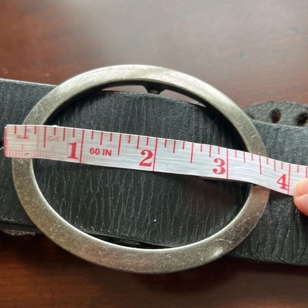 Old Navy wide boho genuine leather belt size small circles of western wear